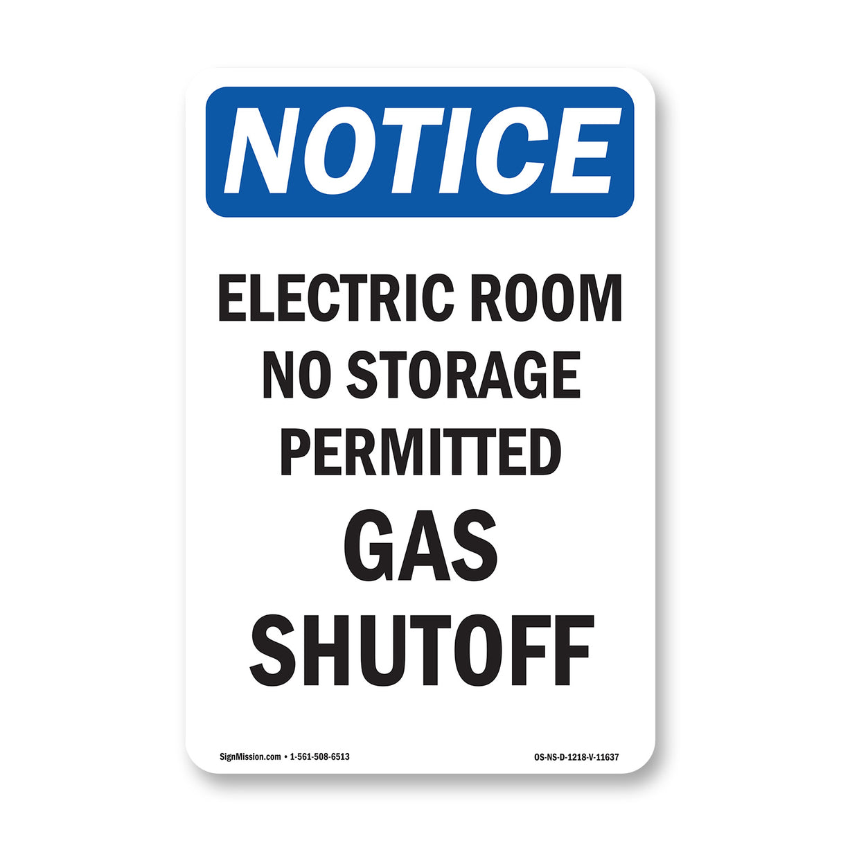 Electric Room No Storage Permitted Gas Shutoff