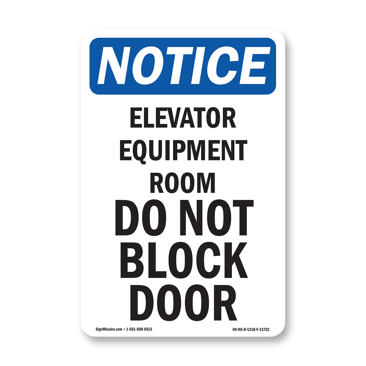 Elevator Equipment Room Do Not Block Door