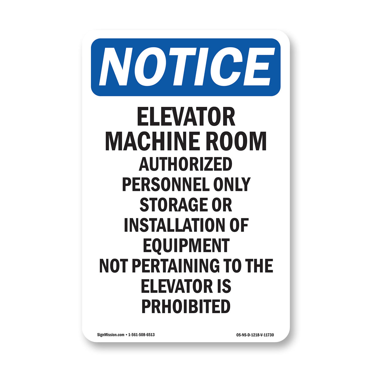 Elevator Machine Room Authorized Personnel