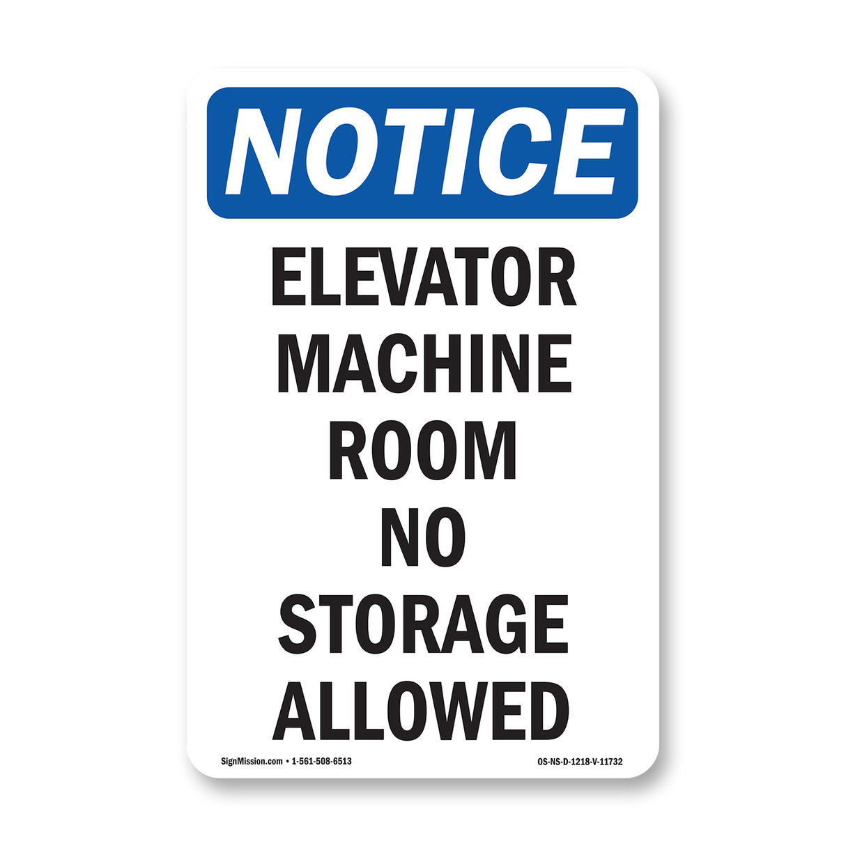 Elevator Machine Room No Storage Allowed