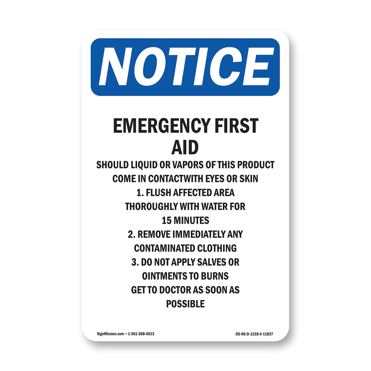 Emergency First Aid Should Liquid Or Vapors