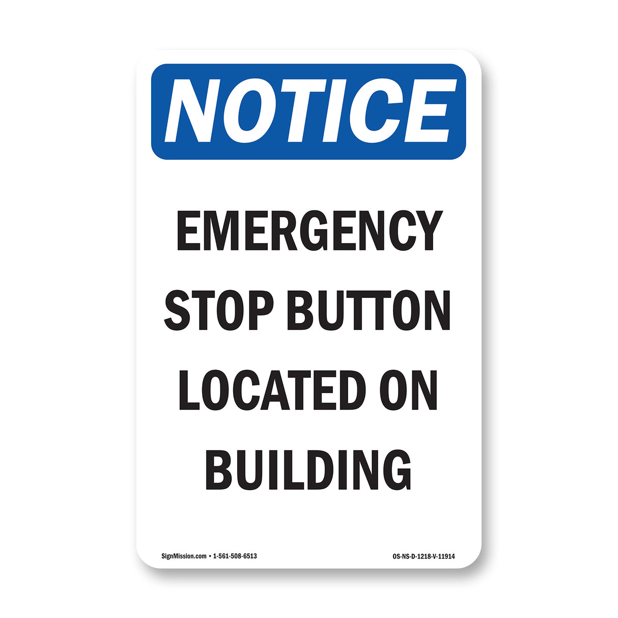 Emergency Stop Button Located On Building