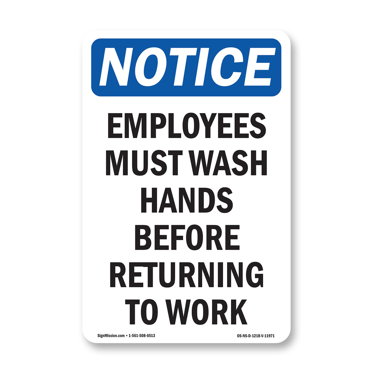 Employees Must Wash Hands Before Returning To Work