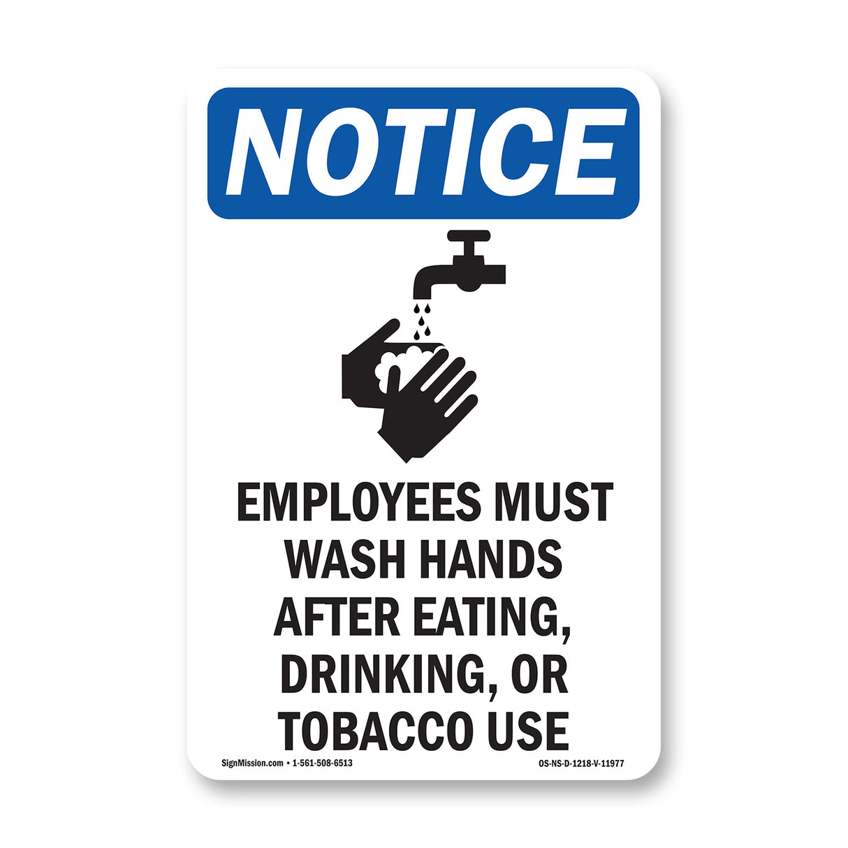 Employees Must Wash Hands After