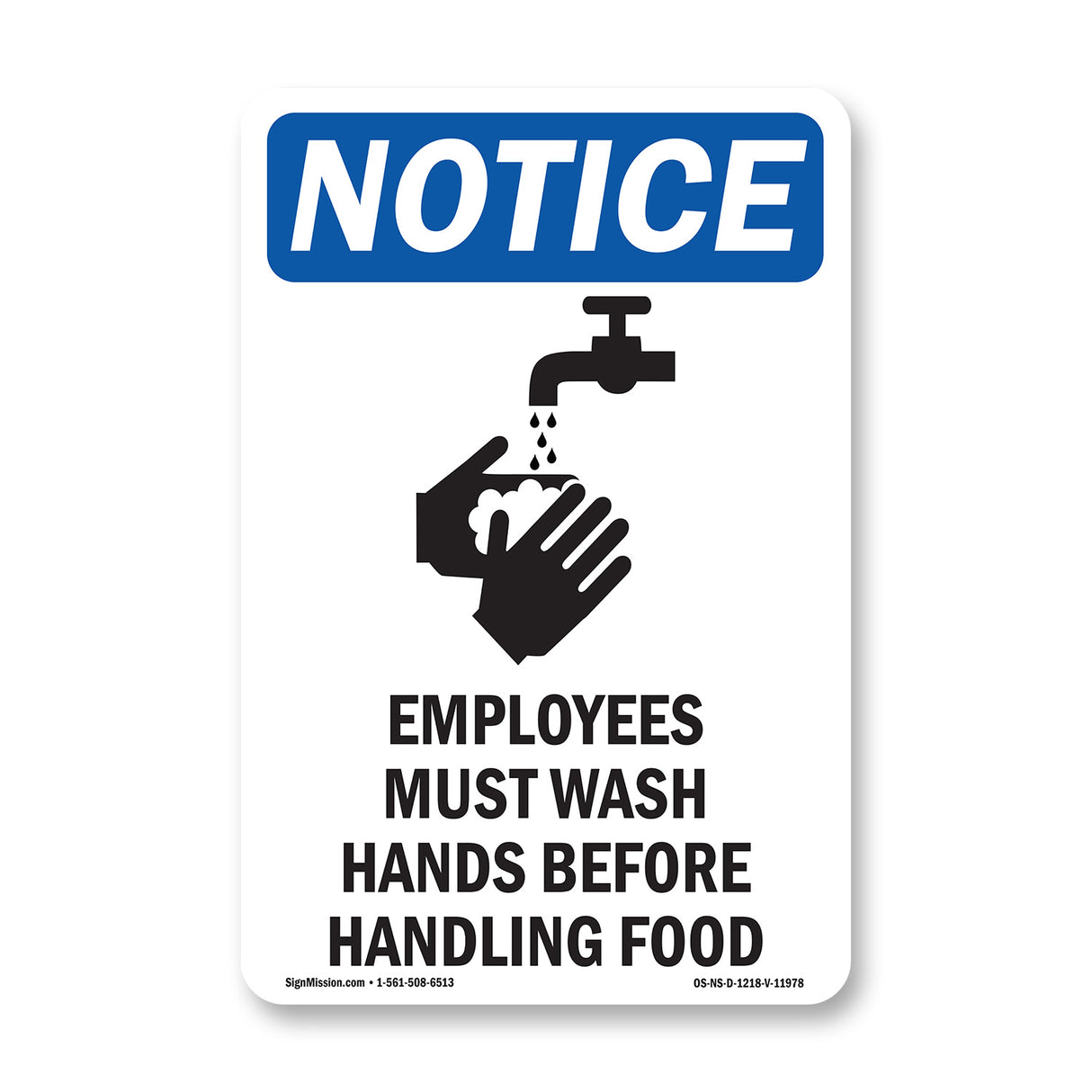Employees Must Wash Hands Before
