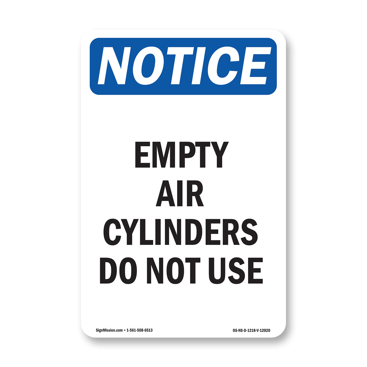 Empty Air Cylinders Do Not Use