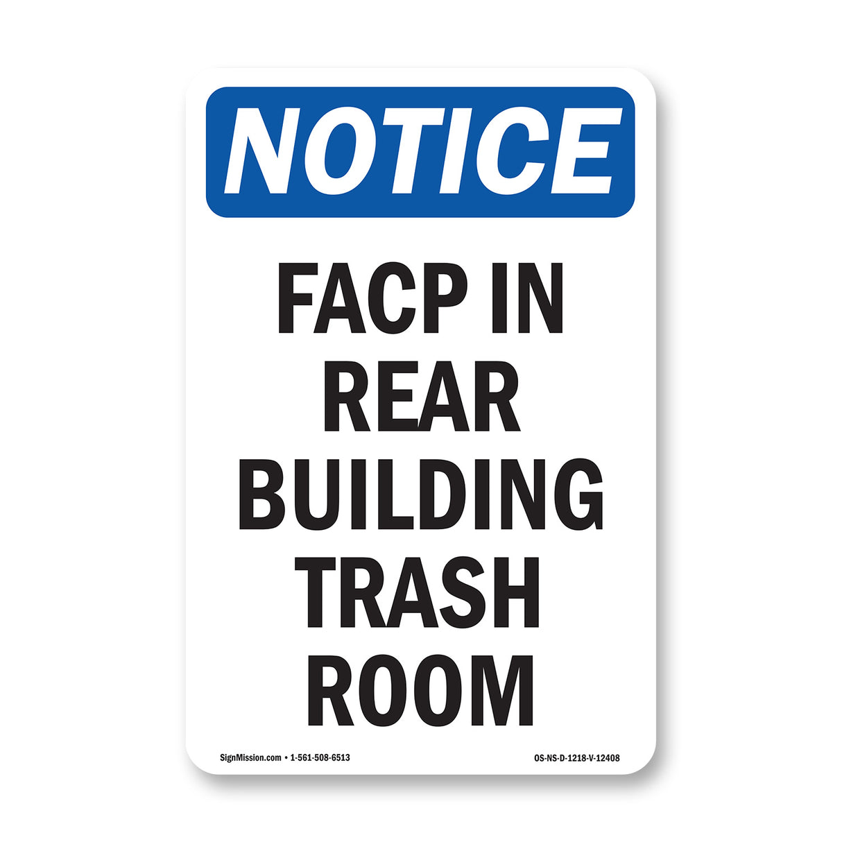 FACP In Rear Building Trash Room