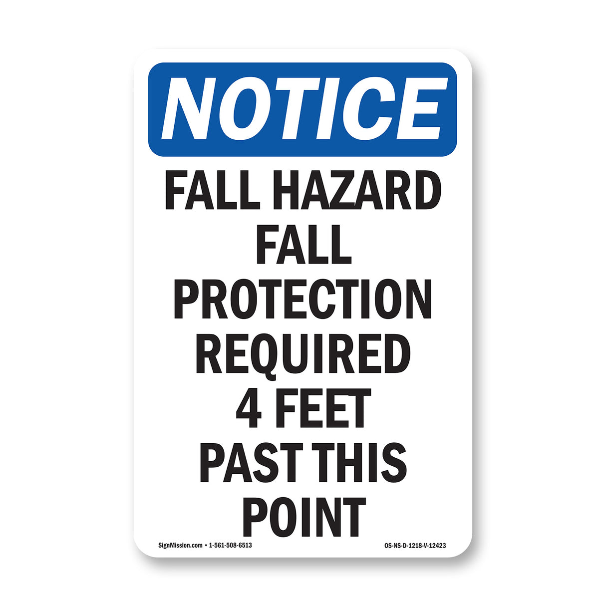 Fall Hazard Fall Protection Required 4 Feet