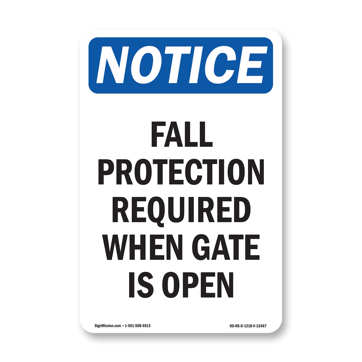 Fall Protection Required When Gate Is Open