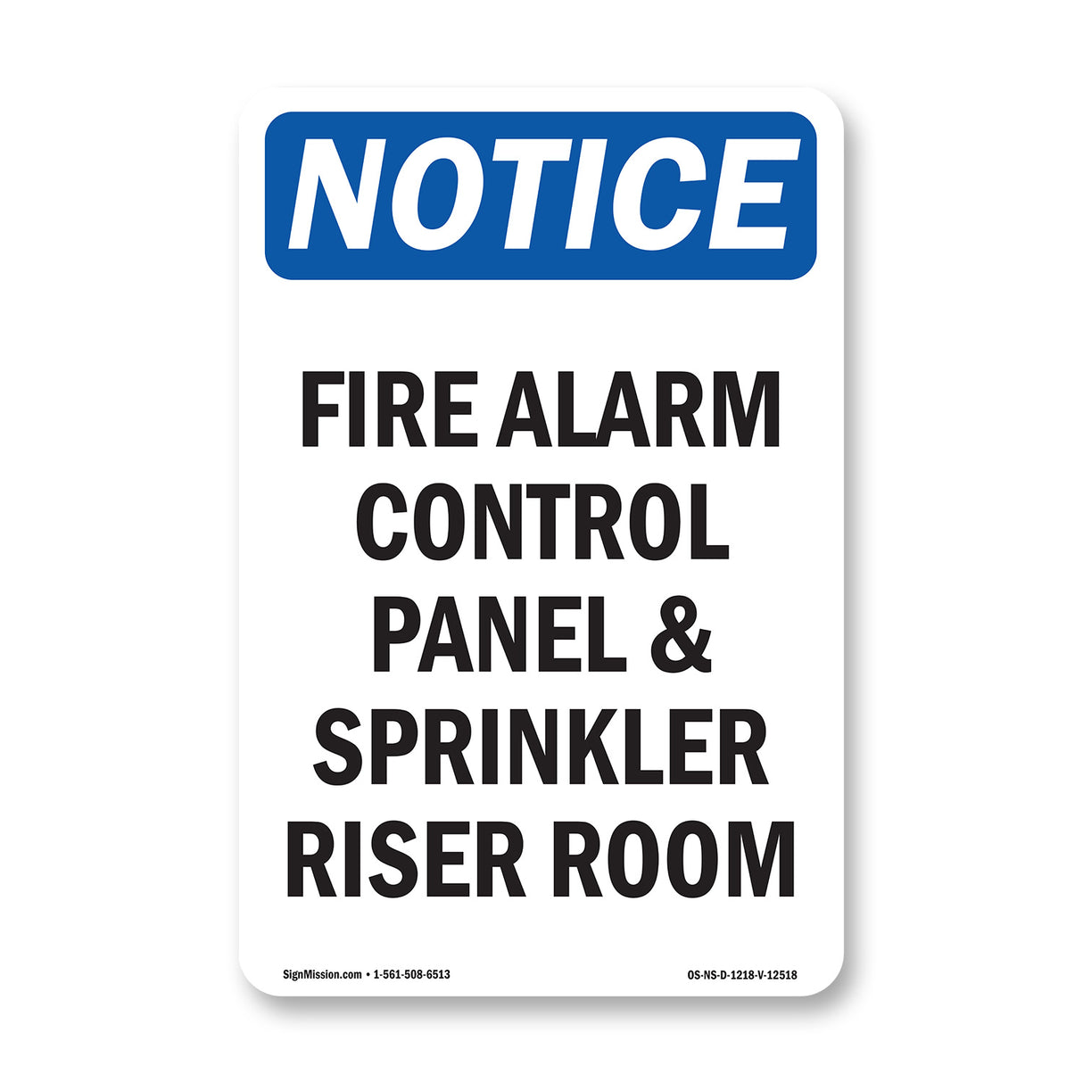 Fire Alarm Control Panel And Sprinkler Riser Room Sign