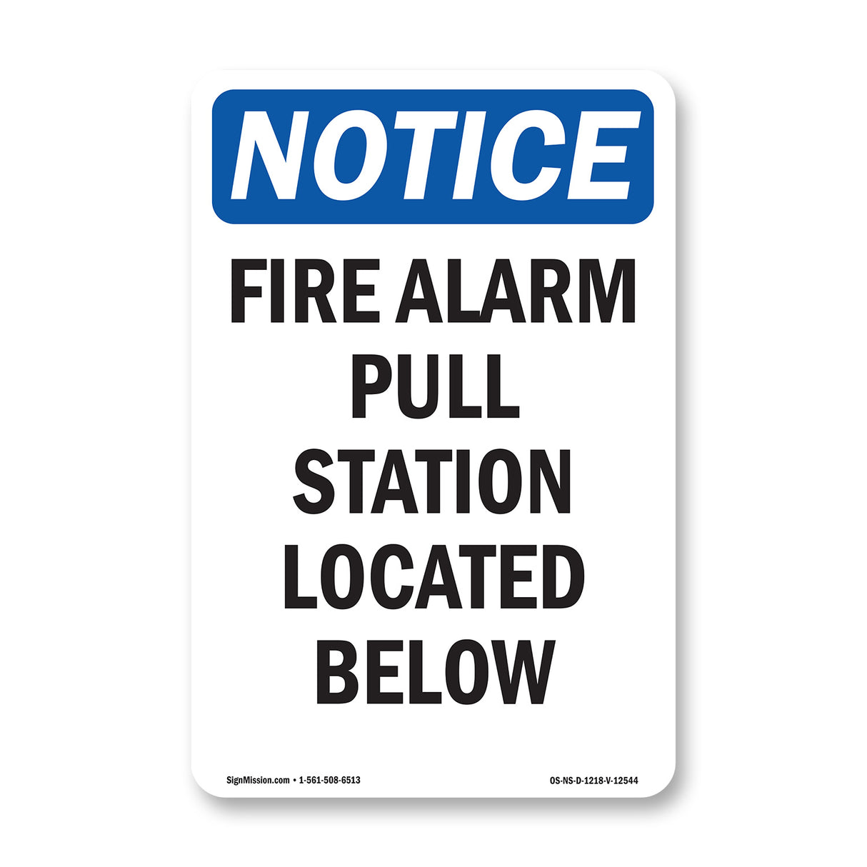 Fire Alarm Pull Station Located Below