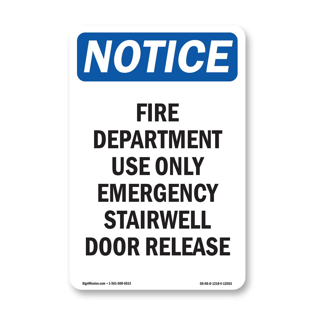 Fire Department Use Only Emergency