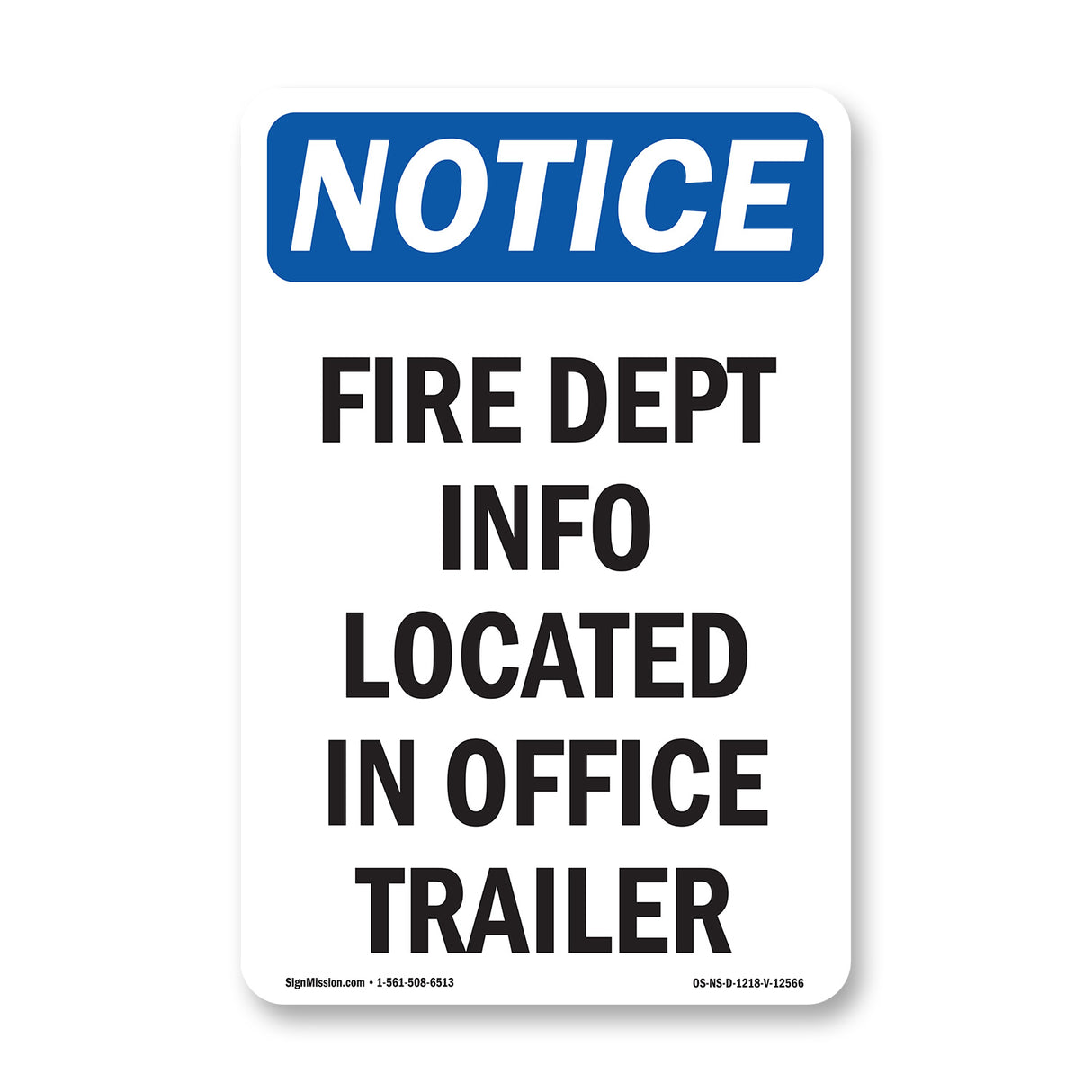 Fire Dept Info Located In Office Trailer