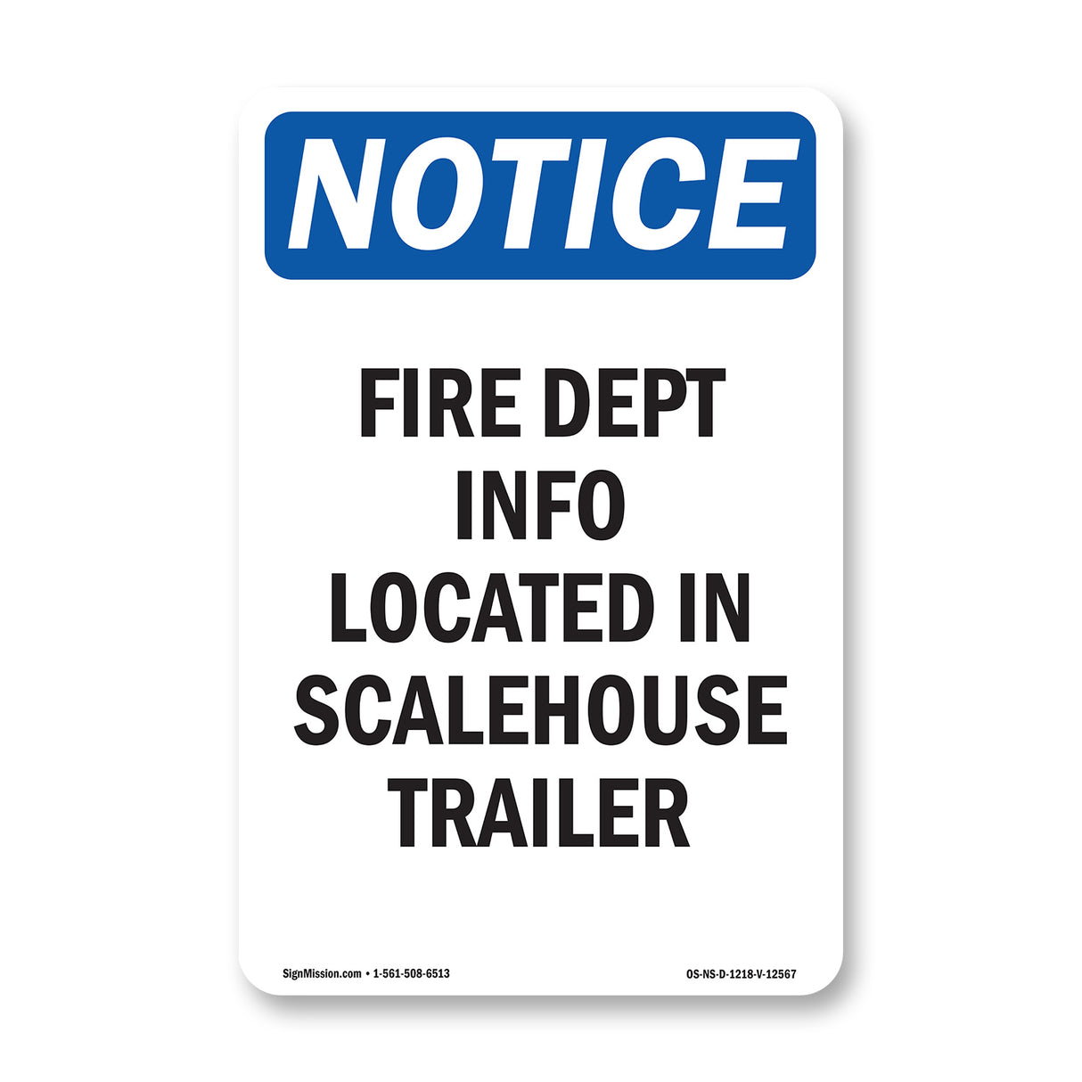 Fire Dept Info Located In Scalehouse