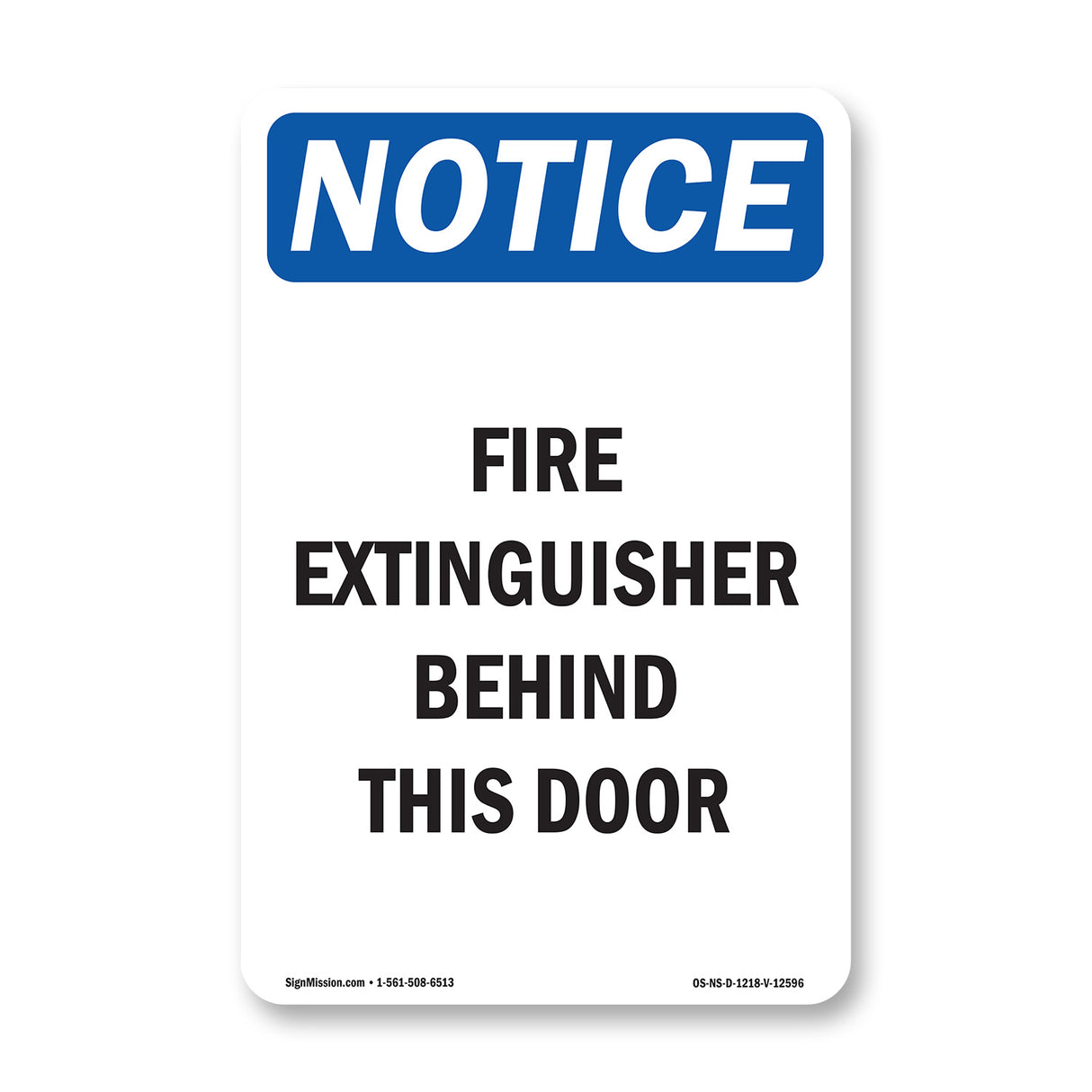 Fire Extinguisher Behind This Door Sign