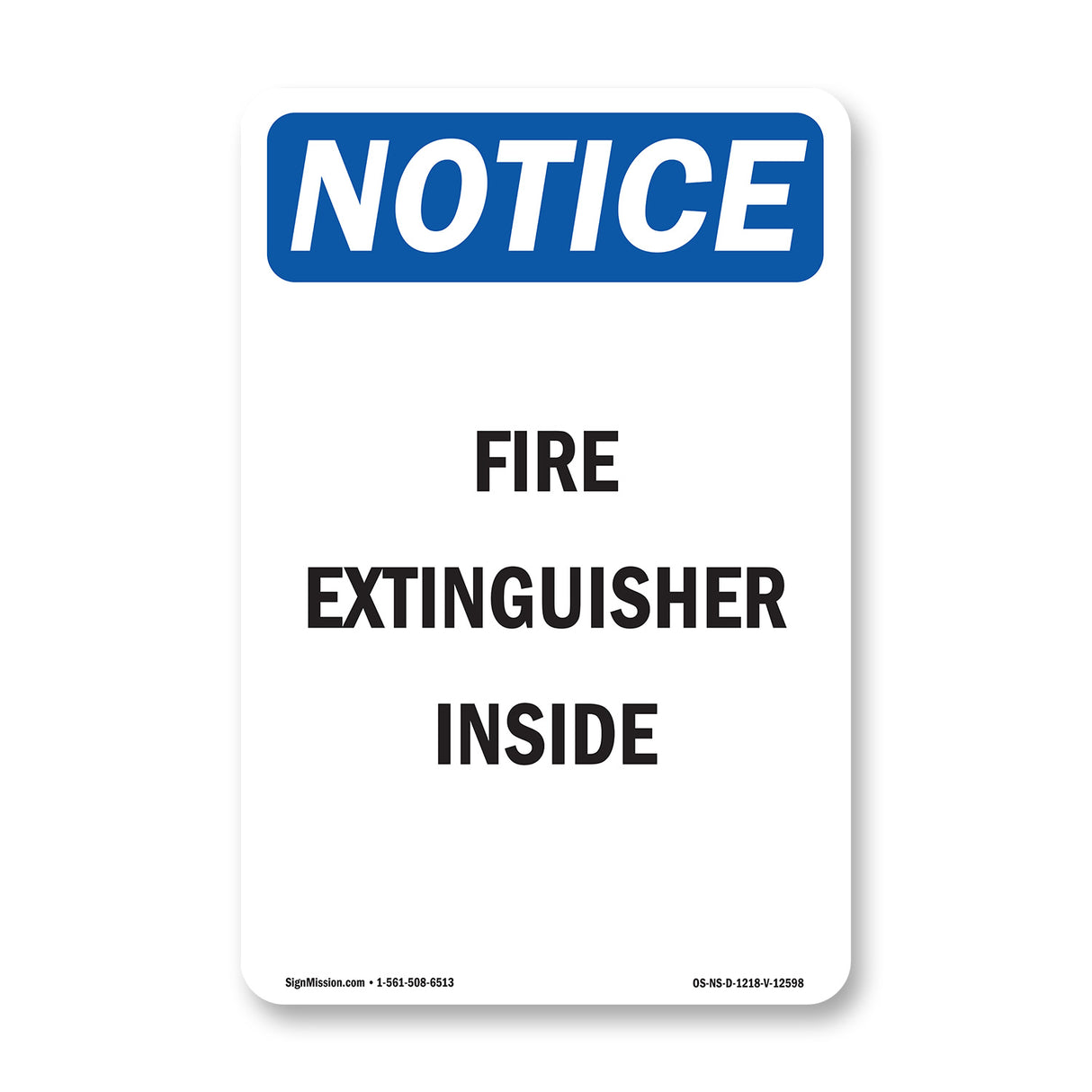 Fire Extinguisher Inside Sign