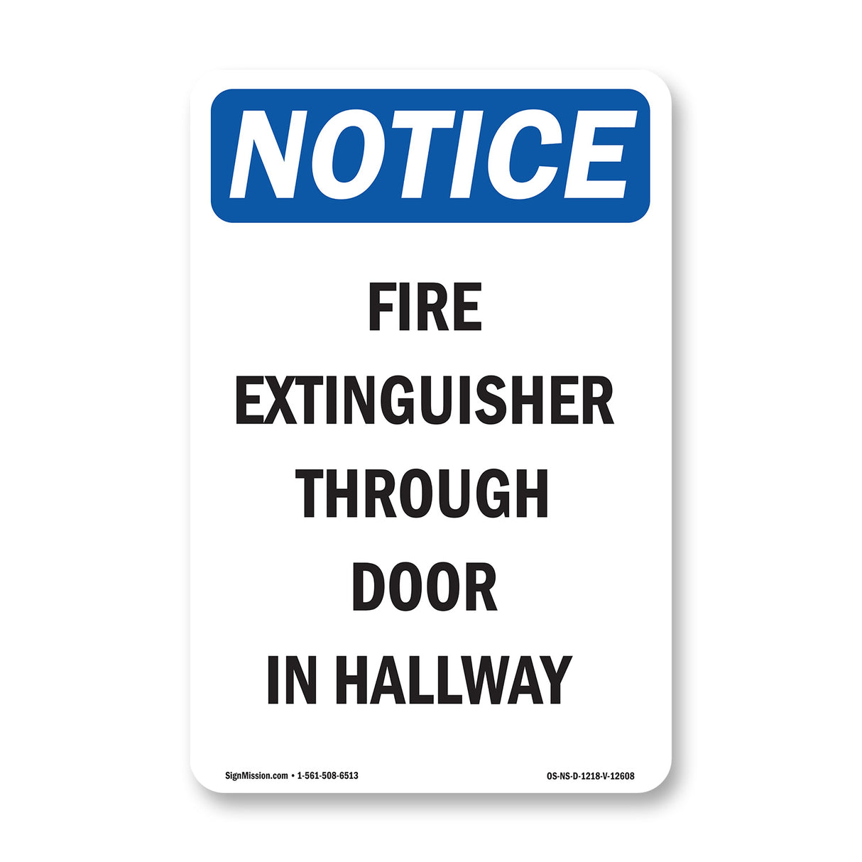 Fire Extinguisher Through Door In Hallway