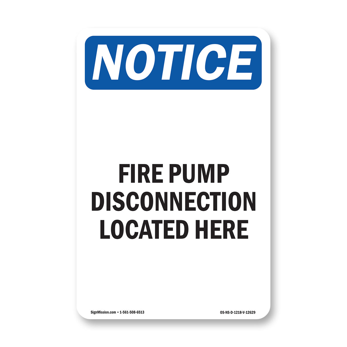 Fire Pump Disconnection Located Here