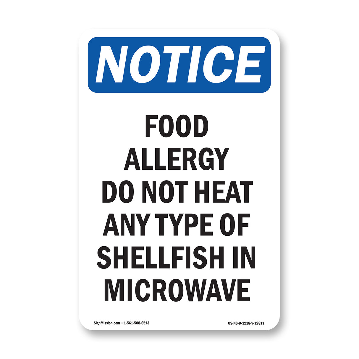 Food Allergy Do Not Heat Any Type Of Shellfish