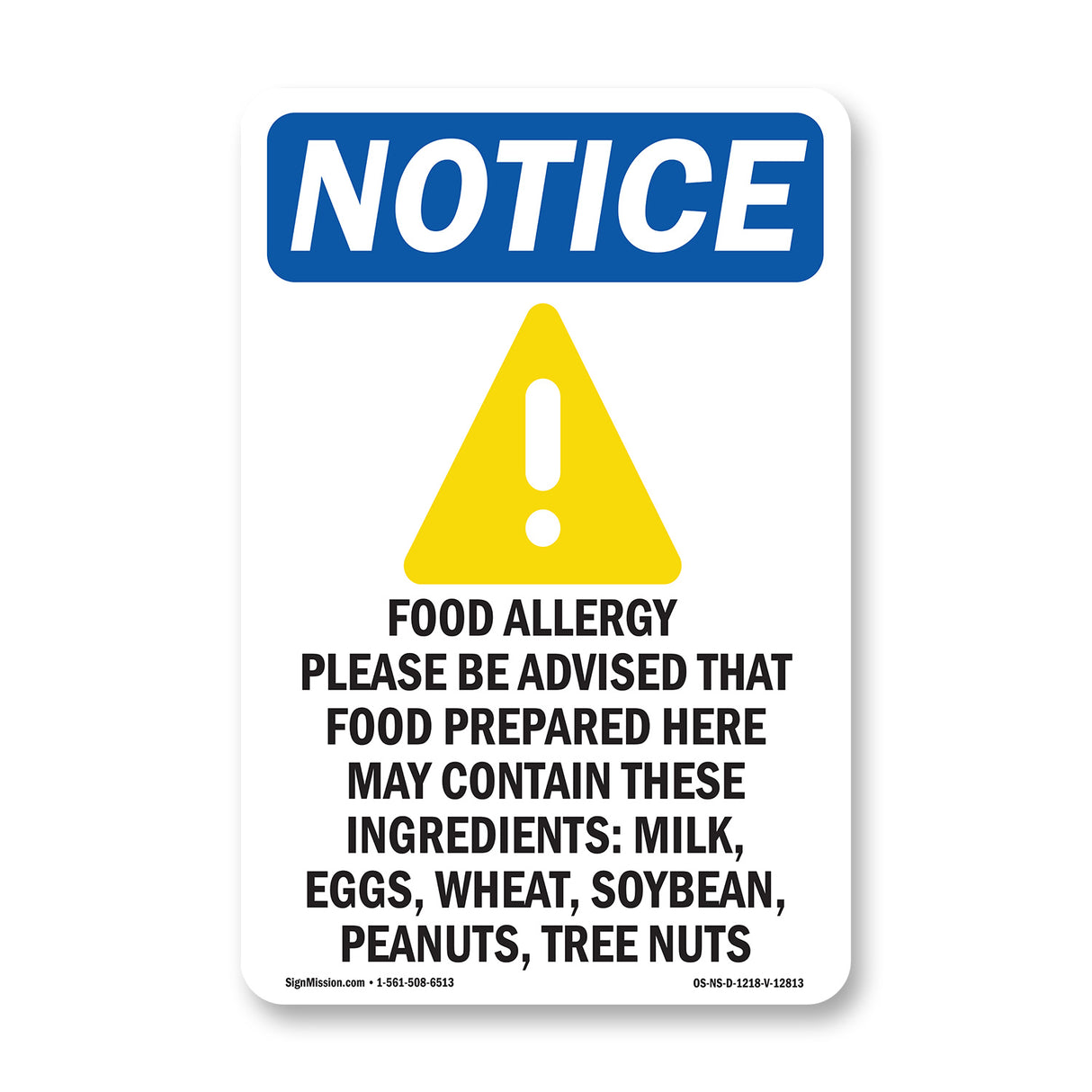Food Allergy Notice Please Be