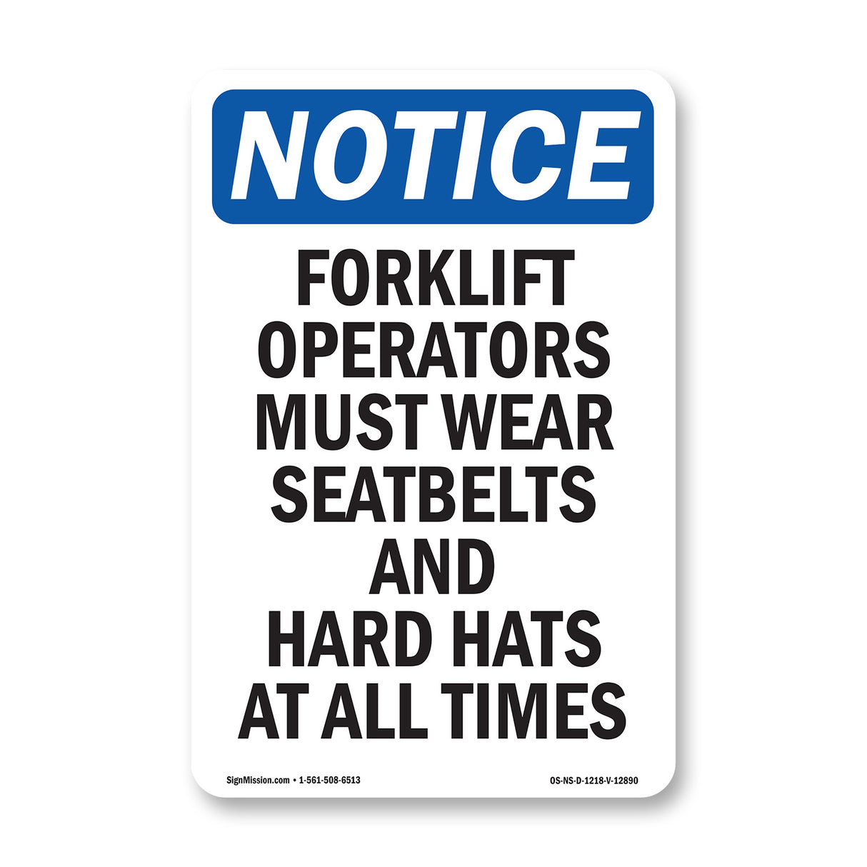 Forklift Operators Must Wear Seatbelts And