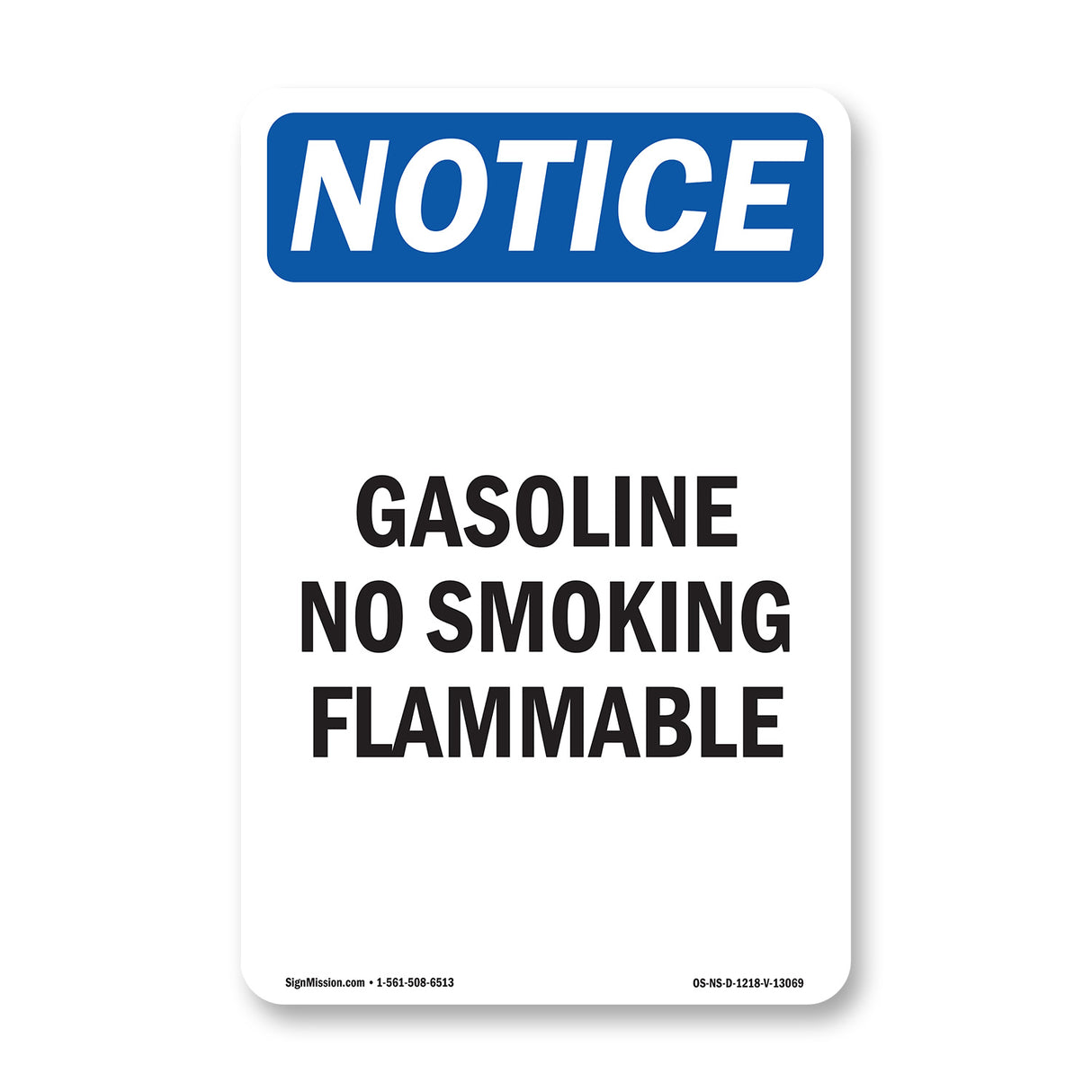 Gasoline No Smoking Flammable