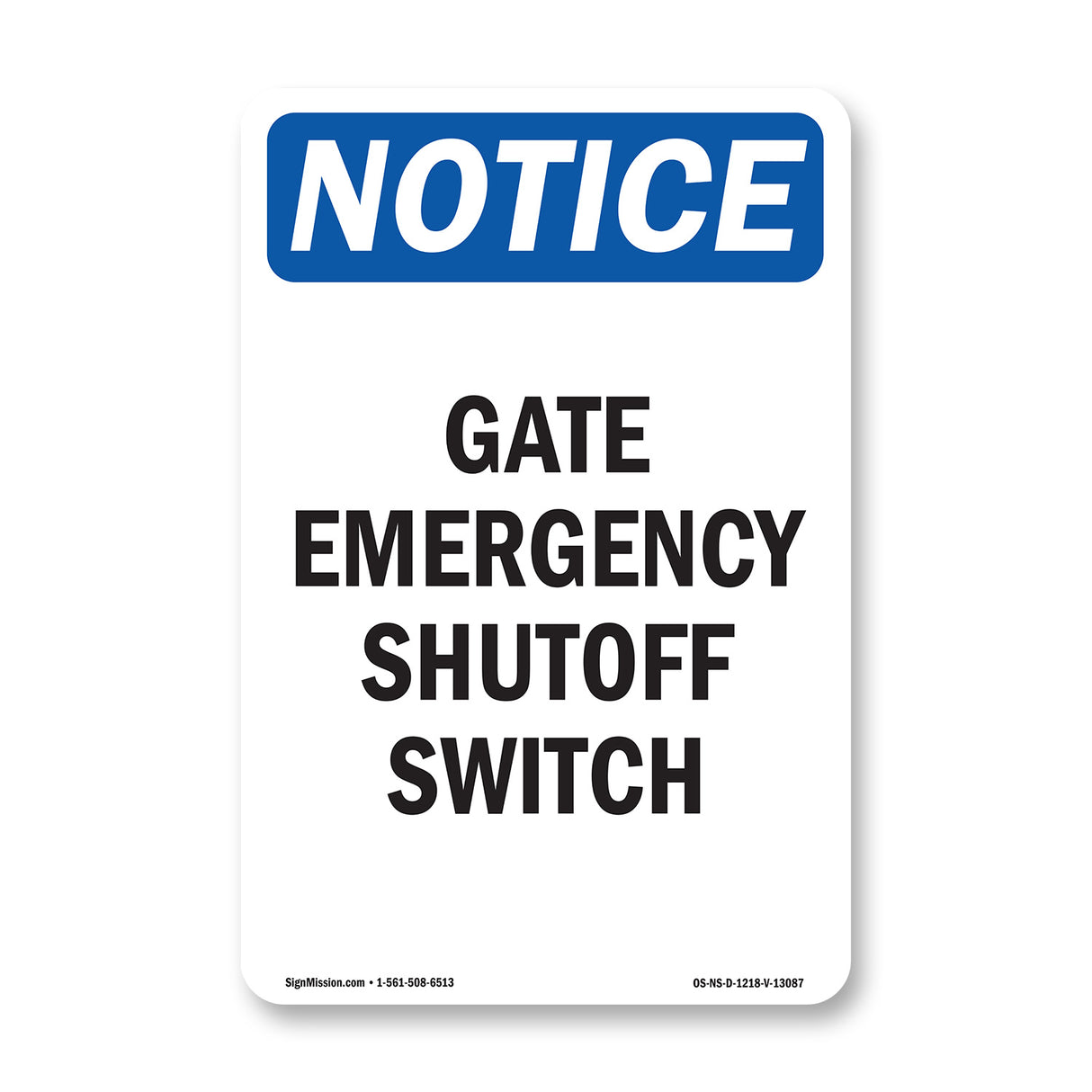 Gate Emergency Shutoff Switch