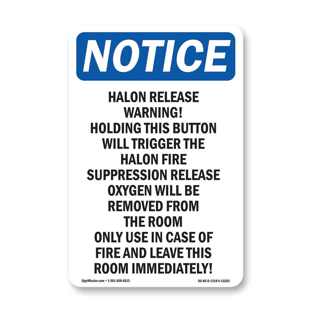 Halon Release Warning Holding This Button