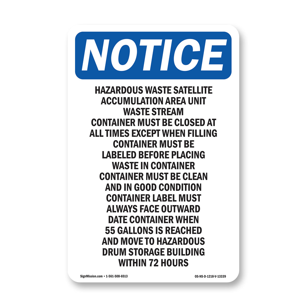 Hazardous Waste Satellite Accumulation Area