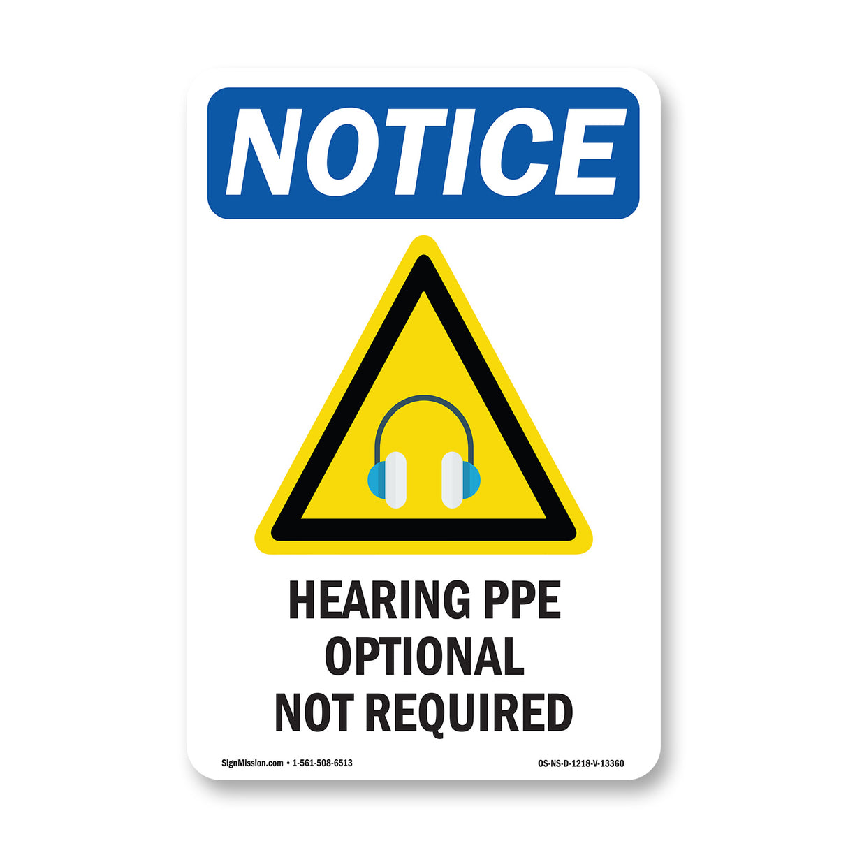 Hearing PPE Optional Not Required