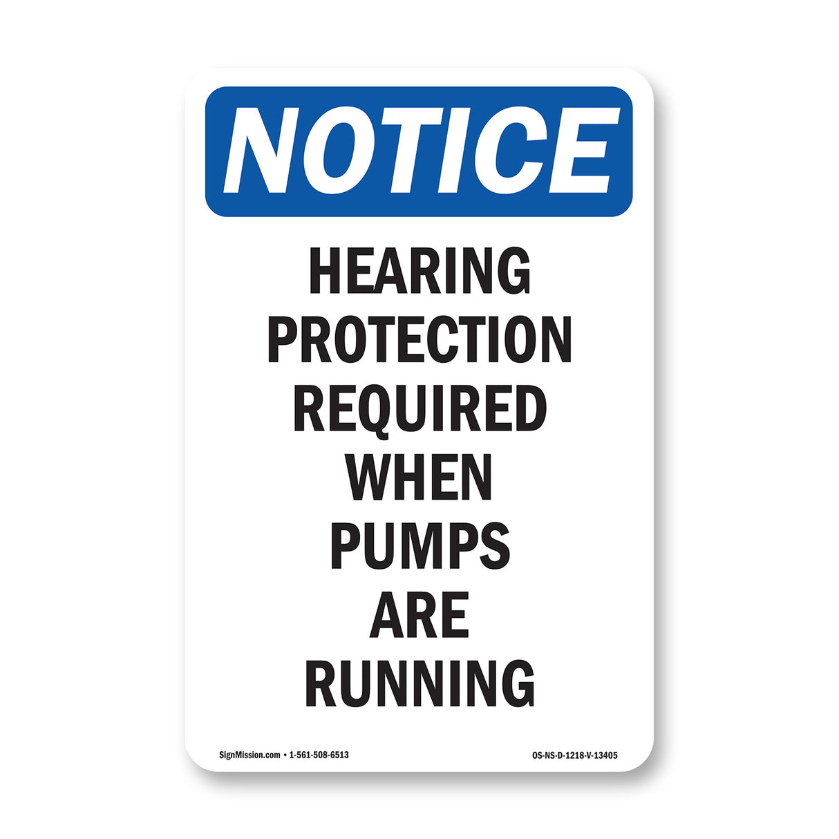 Hearing Protection Required When Pumps Are Running