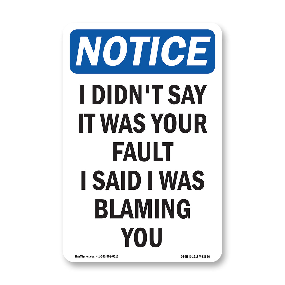 I Didn't Say It Was Your Fault I Said I