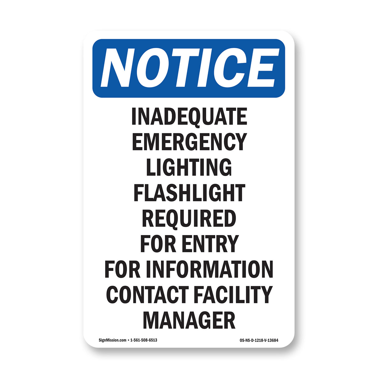 Inadequate Emergency Lighting Flashlight