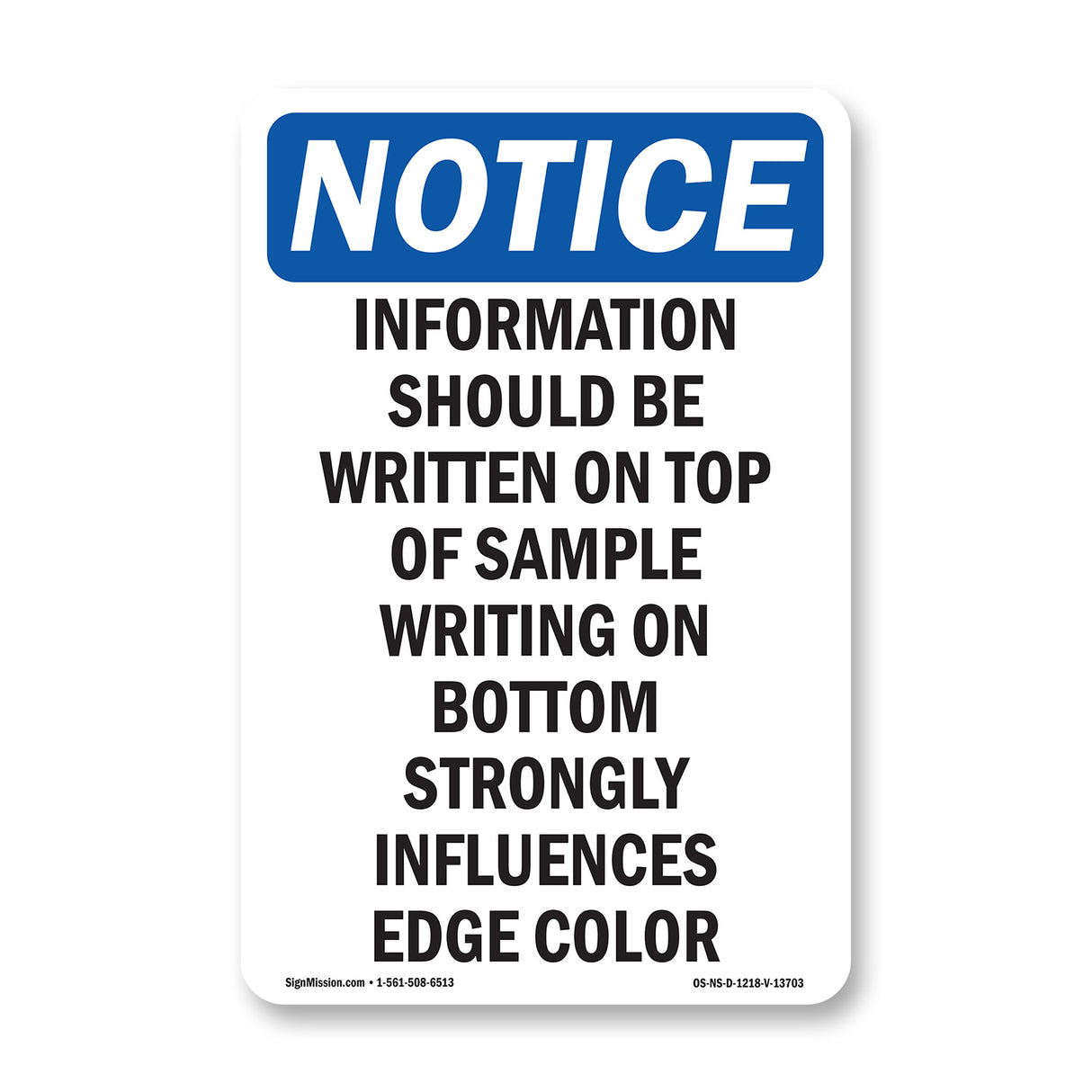 Information Should Be Written On Top Of