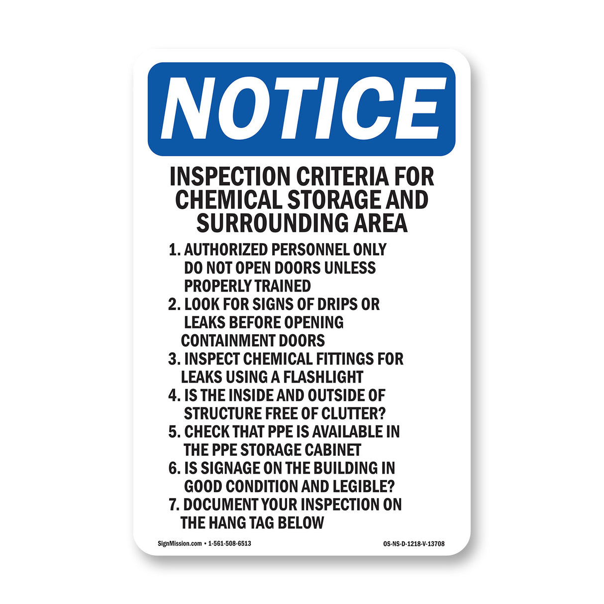 Inspection Criteria For Chemical