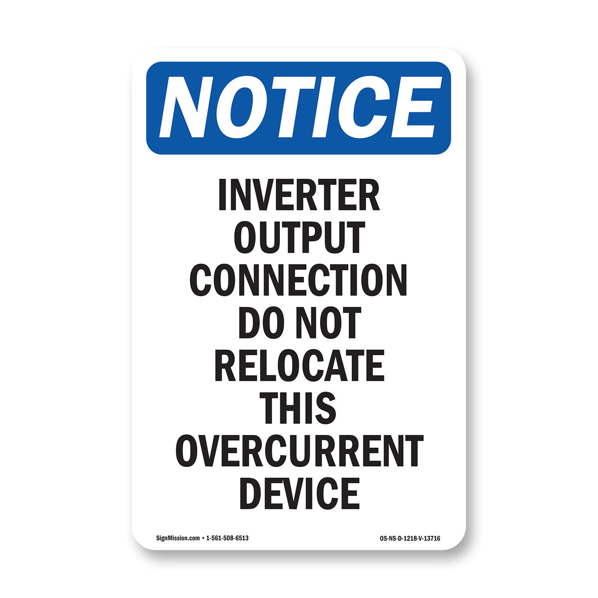 Inverter Output Connection Do Not Relocate