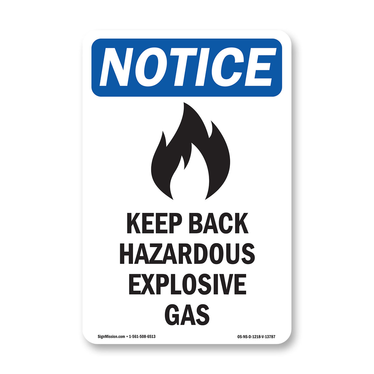 Keep Back Hazardous Explosive Gas