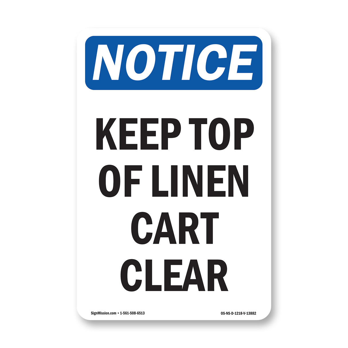 Keep Top Of Linen Cart Clear