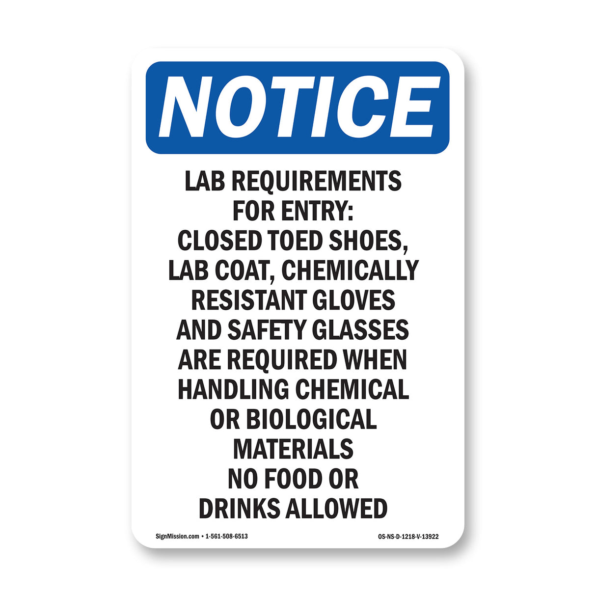 Lab Requirements For Entry Closed