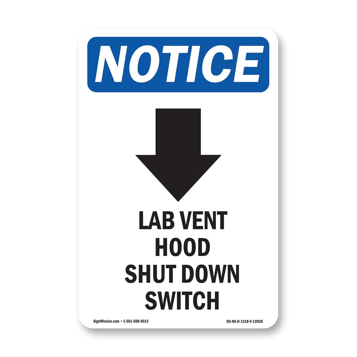 Lab Vent Hood Shut Down Switch