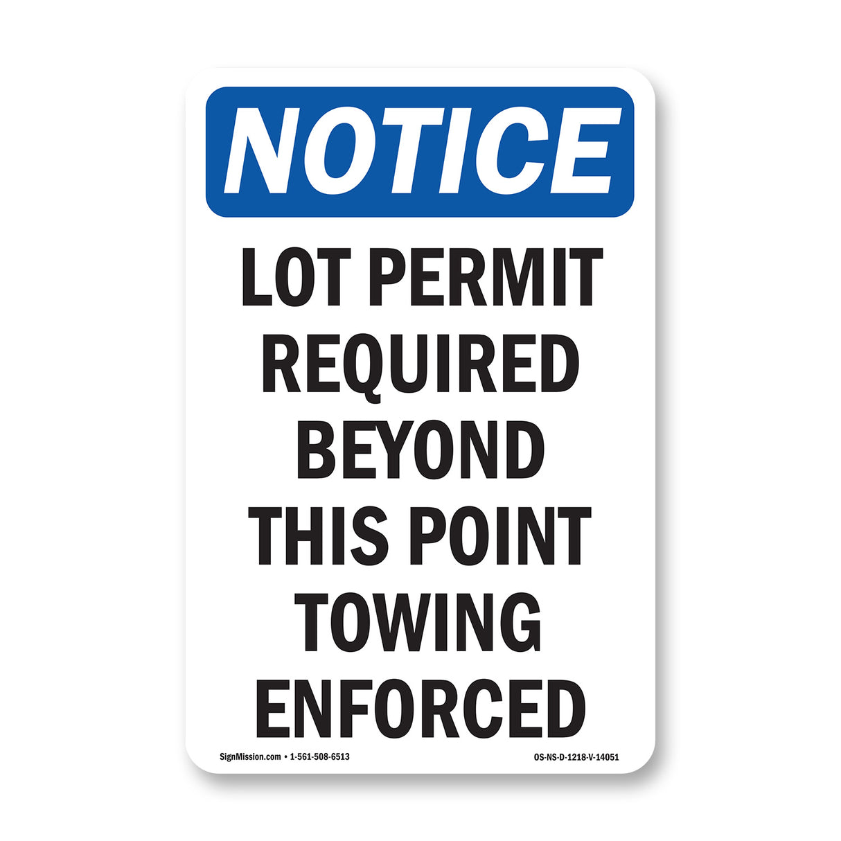 Lot Permit Required Beyond This Point Towing
