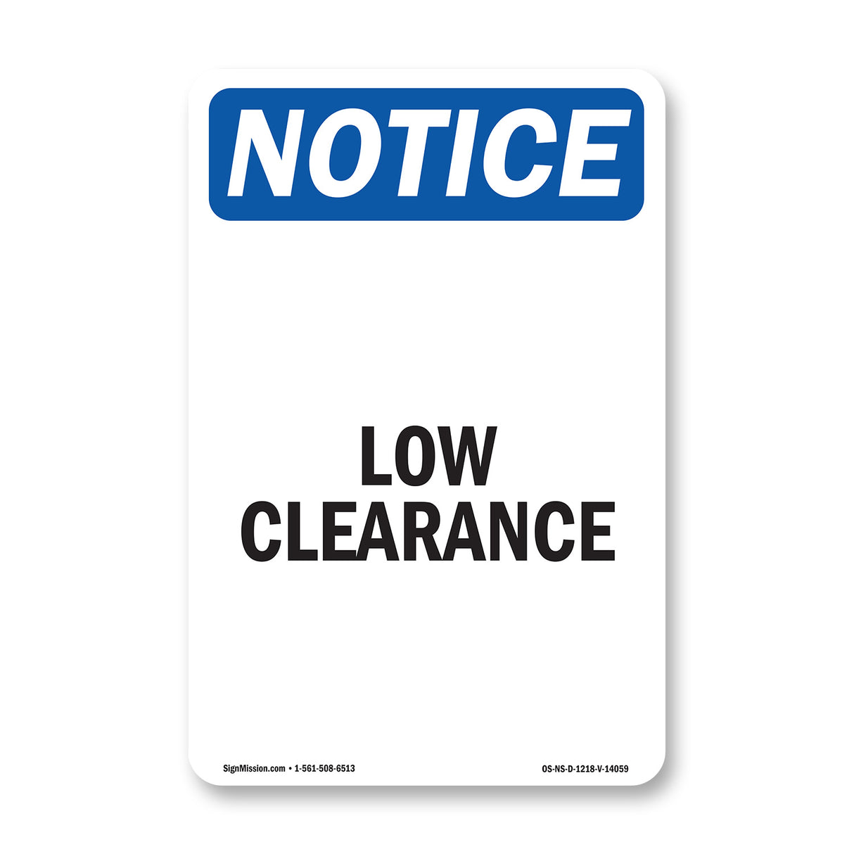 Low Clearance Sign
