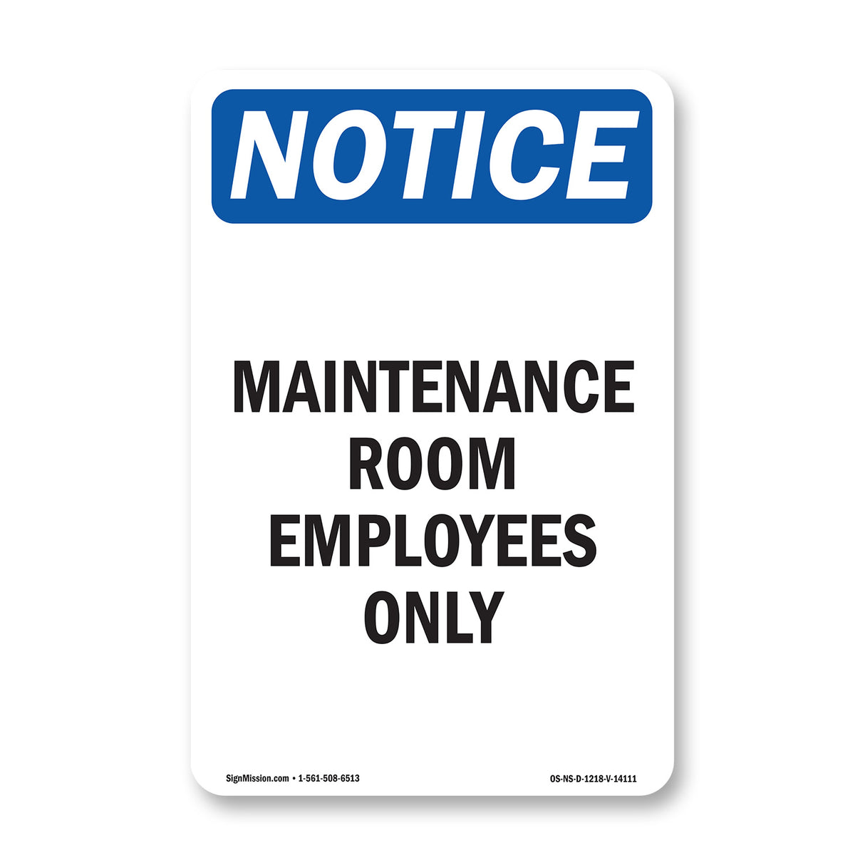 Maintenance Room Employees Only
