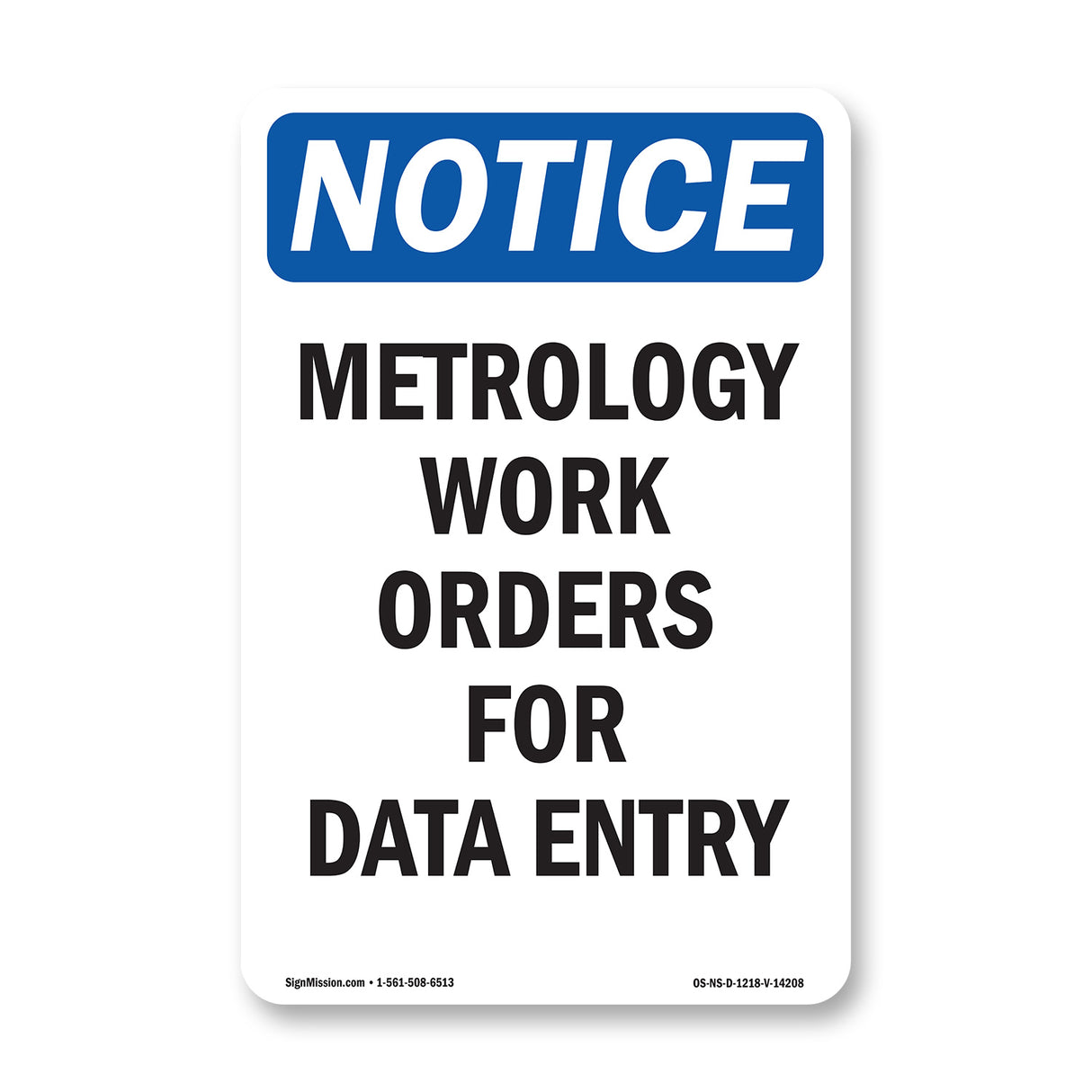 Metrology Work Orders For Data Entry