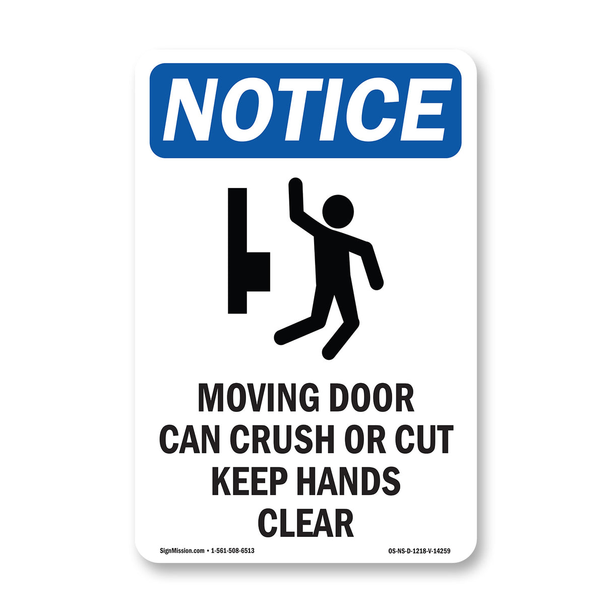 Moving Door Can Crush Or Cut