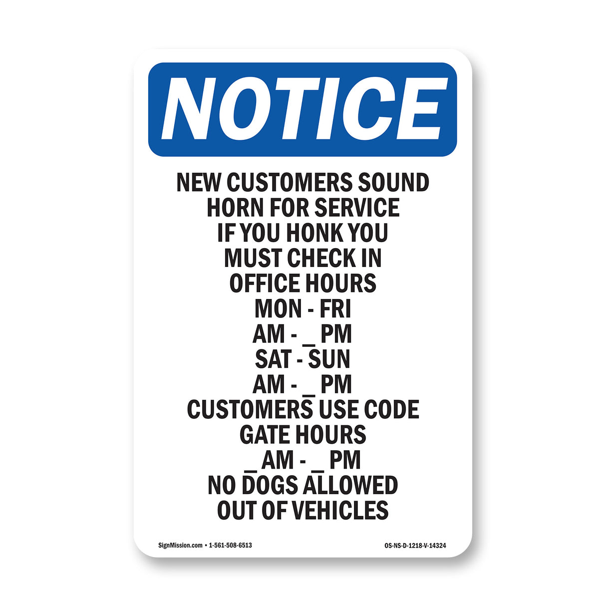 New Customers Sound Horn For Service If