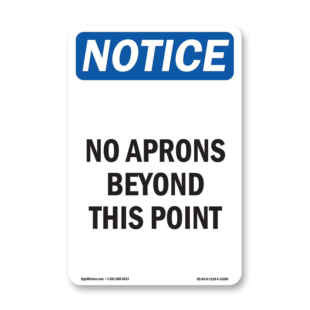 No Aprons Beyond This Point