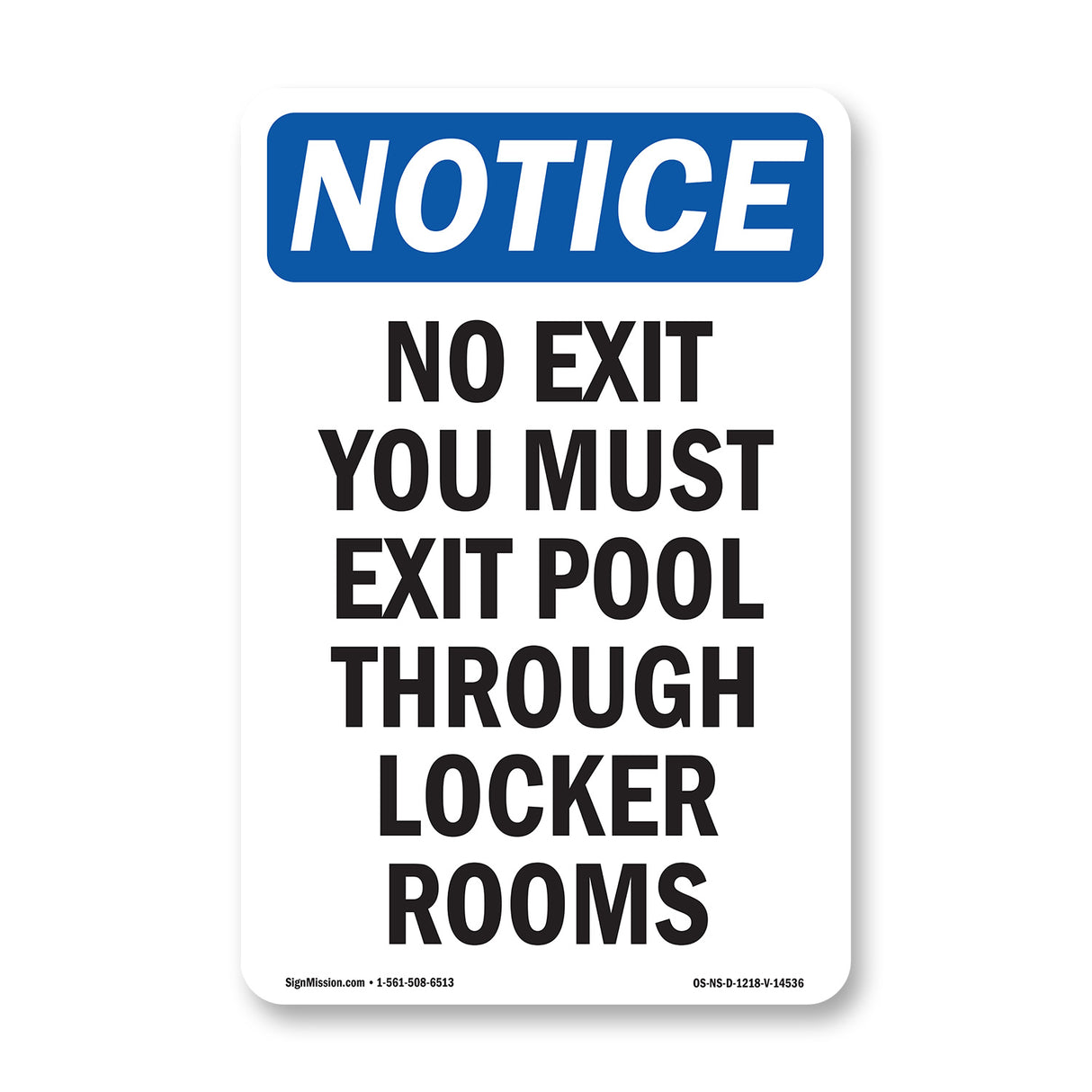 No Exit You Must Exit Pool Through Locker Rooms