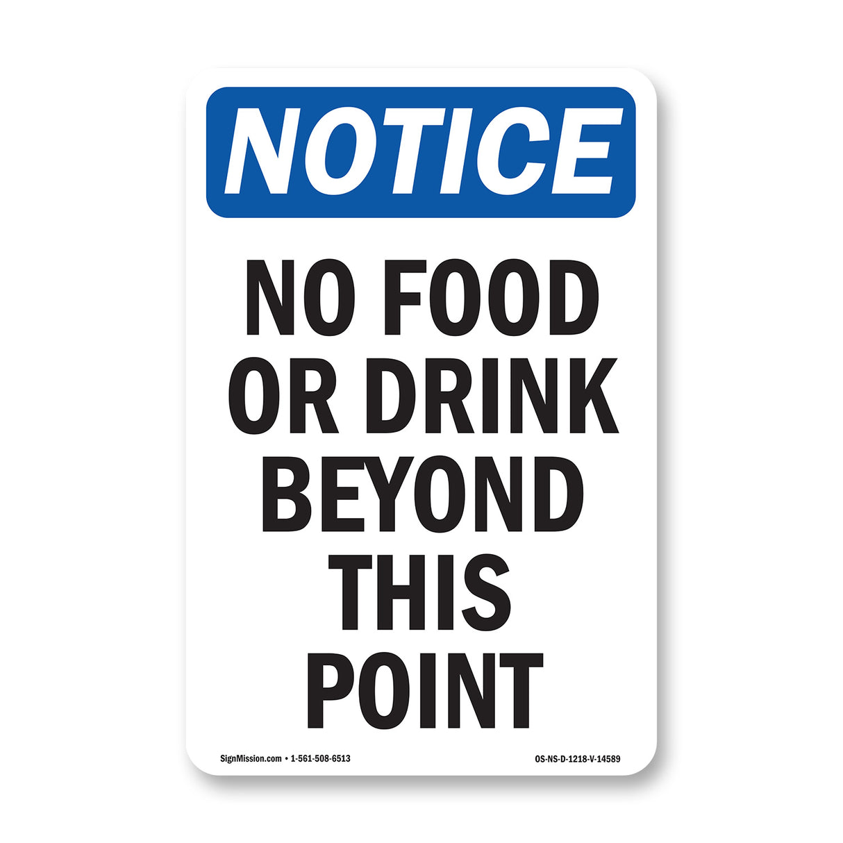 No Food Or Drink Beyond This Point