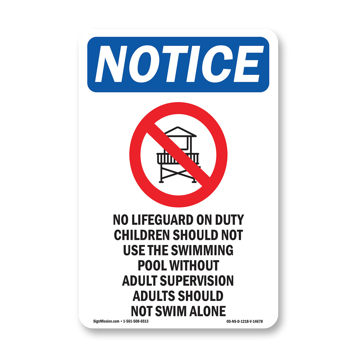 No Lifeguard On Duty Children